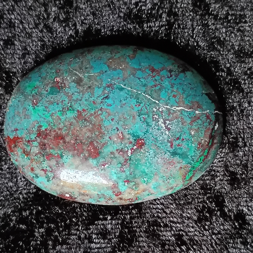 Vintage Chrysocolla Cabochon 29 mm x 39.5 mm